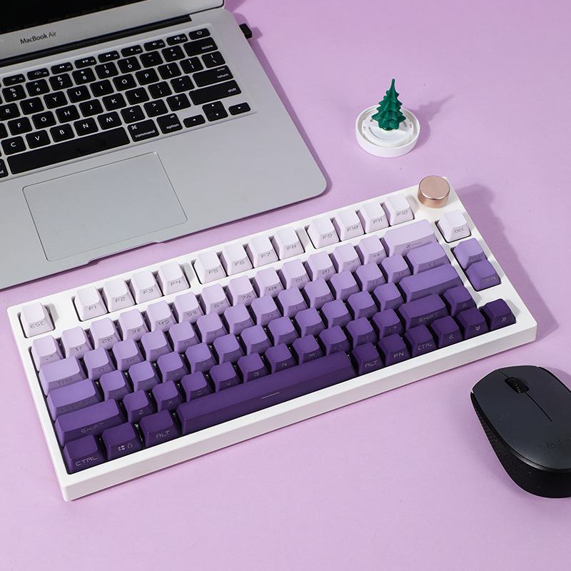 Keycaps Oem Profile 87 Keys - Dark กลิ่นหอมสีม่วง Gradient Keycaps OEM Key