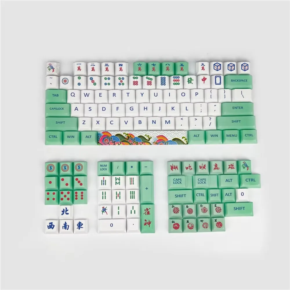 Keycaps Xda Profile Pbt Dye Sub - 1 ชุด คีย์แคป Mahjong วัสดุ PBT