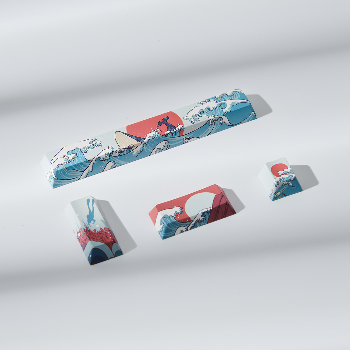 Keycaps Spacebar 6.25U Custom - 4 ชิ้น คีย์แคป Coral Sea 4
