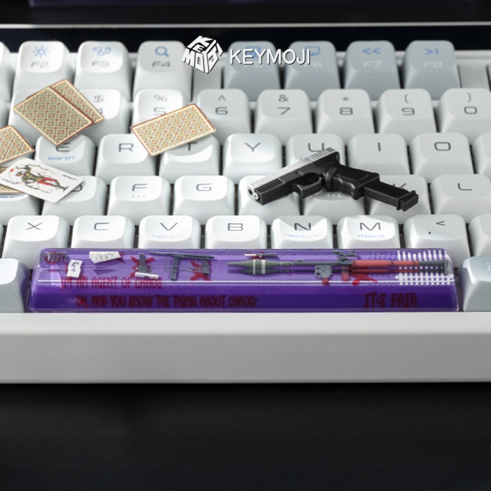 Keycaps Spacebar 6.25U Custom - คีย์แคปสเปซบาร์แบบกำหนดเอง 6.25u คีย์แคปเรซินงานฝีมือ ลายอนิเมะ โปร่งใส สำหรับคีย์บอร์ดกลไก
