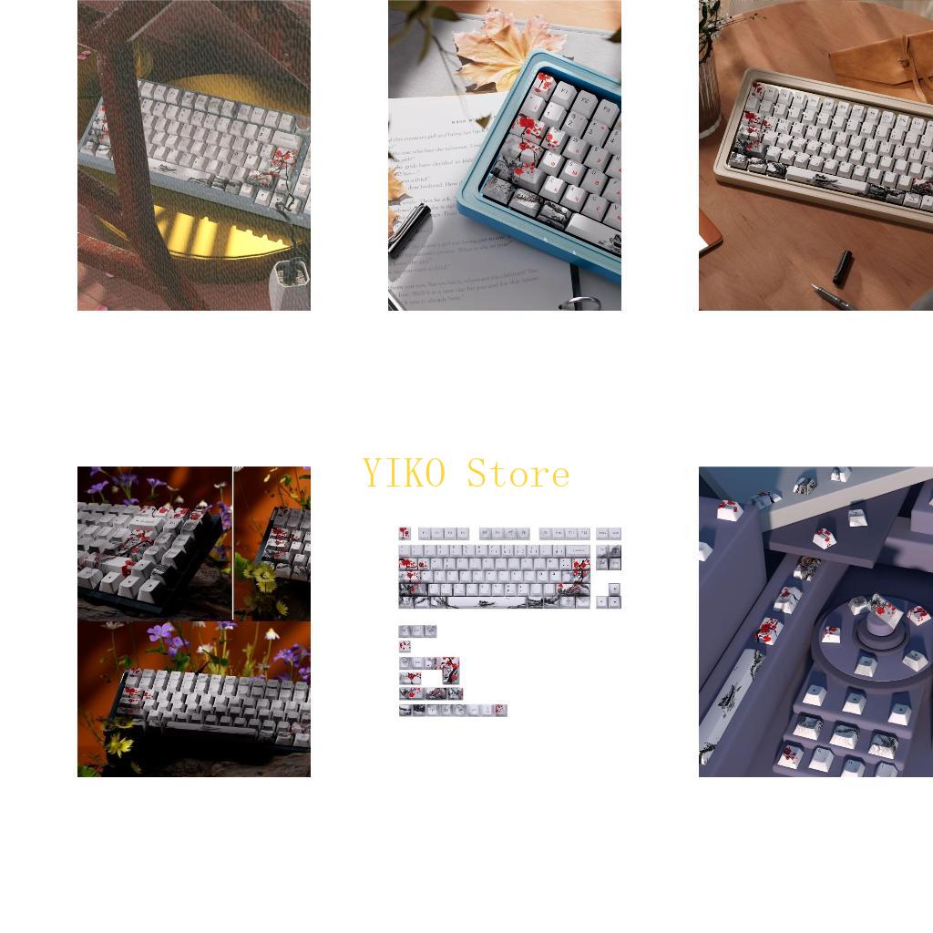 Keycaps Oem Profile 87 Keys - K32C Keycaps Plum Blossom Keycaps 128-Key