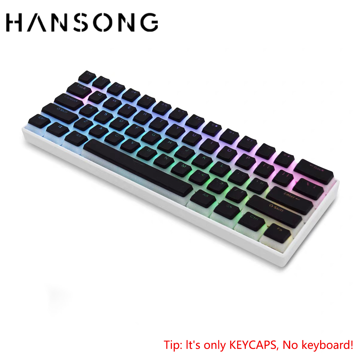 Keycaps Translucent Pudding Rgb - 129 คีย์พุดดิ้ง Keycaps PBT Double Shot