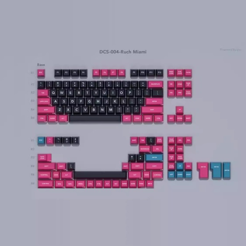 Keycaps Set Sa Profile Abs - Domikey ชุดคีย์บอร์ดธีมไมอามี่ชุด141key ABS สองสีที่กำหนดเองหมวกคีย์บอร์ดเล่นเกมโปรไฟล์ SA สำหรับคีย์บอร์ดเชิงกล