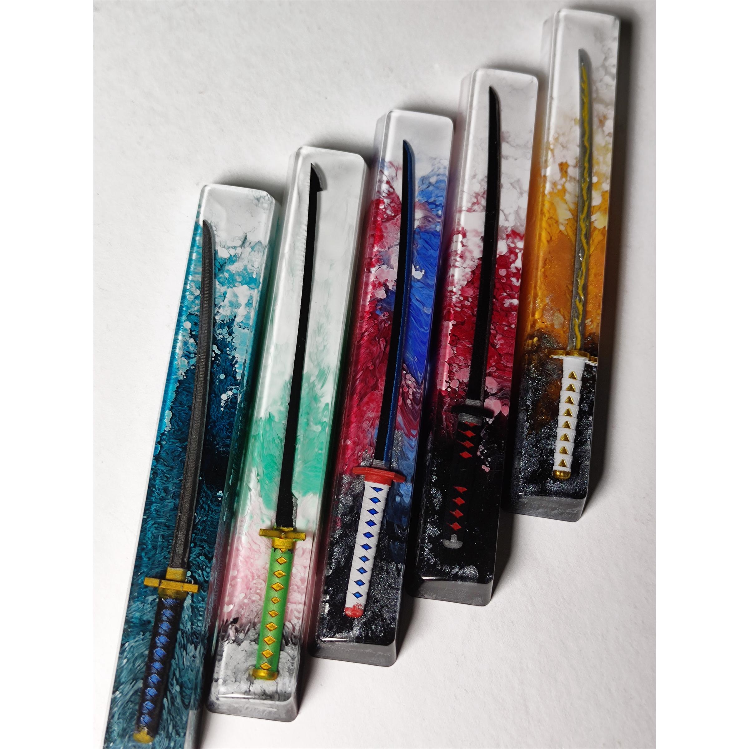คีย์แคปเรซินงานฝีมือลายคาตานะอ - Keycaps Spacebar 6.25U Custom บทวิจารณ์และราคา