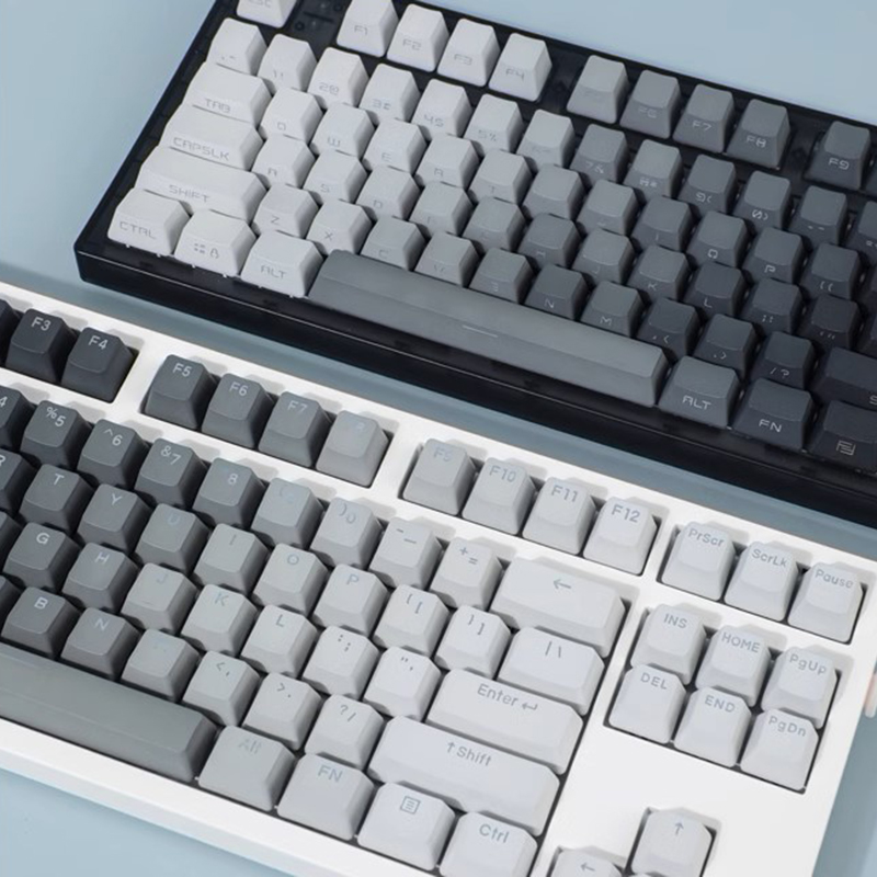 คีย์บอร์ดไล่ระดับสีอายแชโดว์สี - Keycaps Pbt Double Shot 104 Keys บทวิจารณ์และราคา