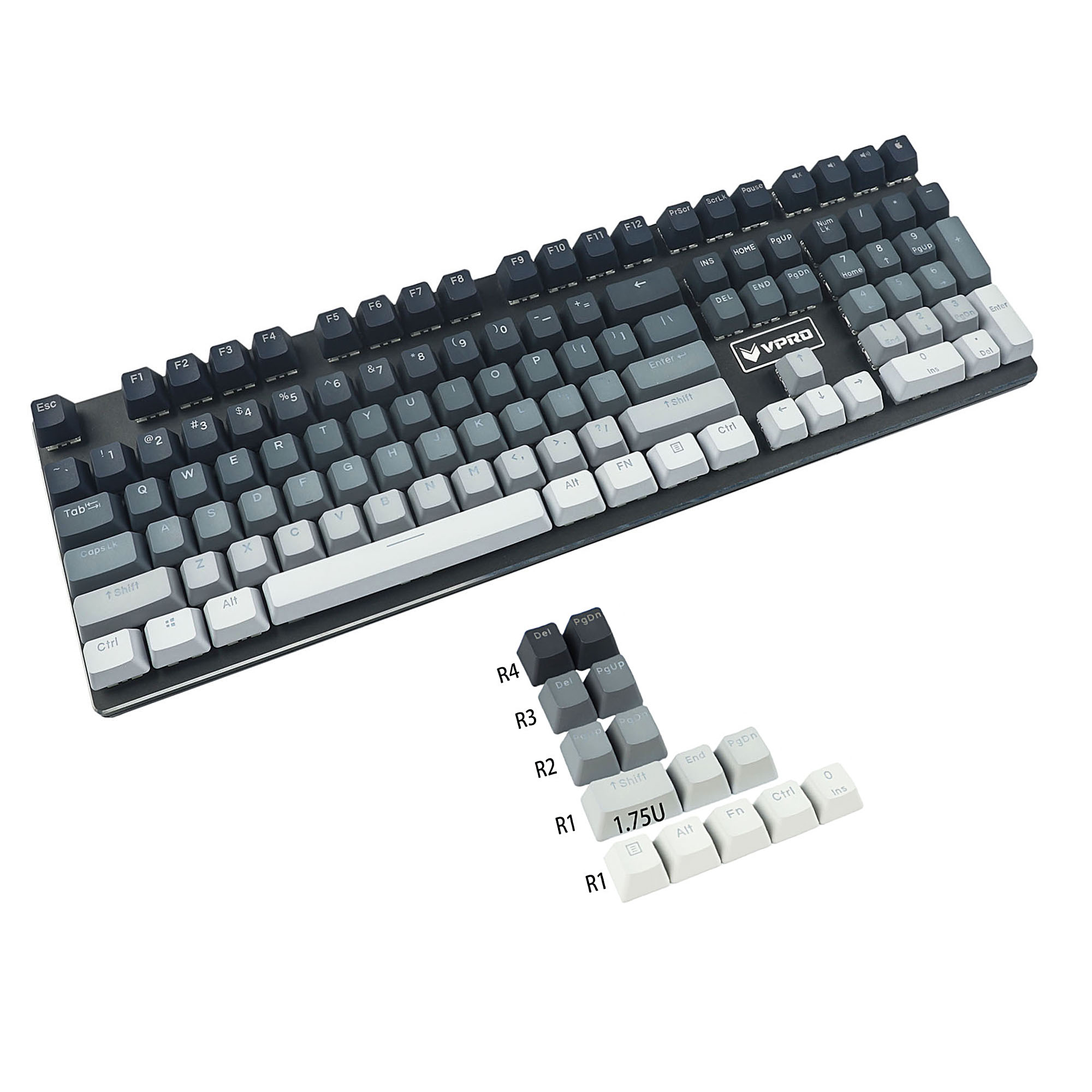 คีย์บอร์ดเรืองแสงไล่ระดับสีคู่ - Keycaps Oem Profile 87 Keys บทวิจารณ์และราคา