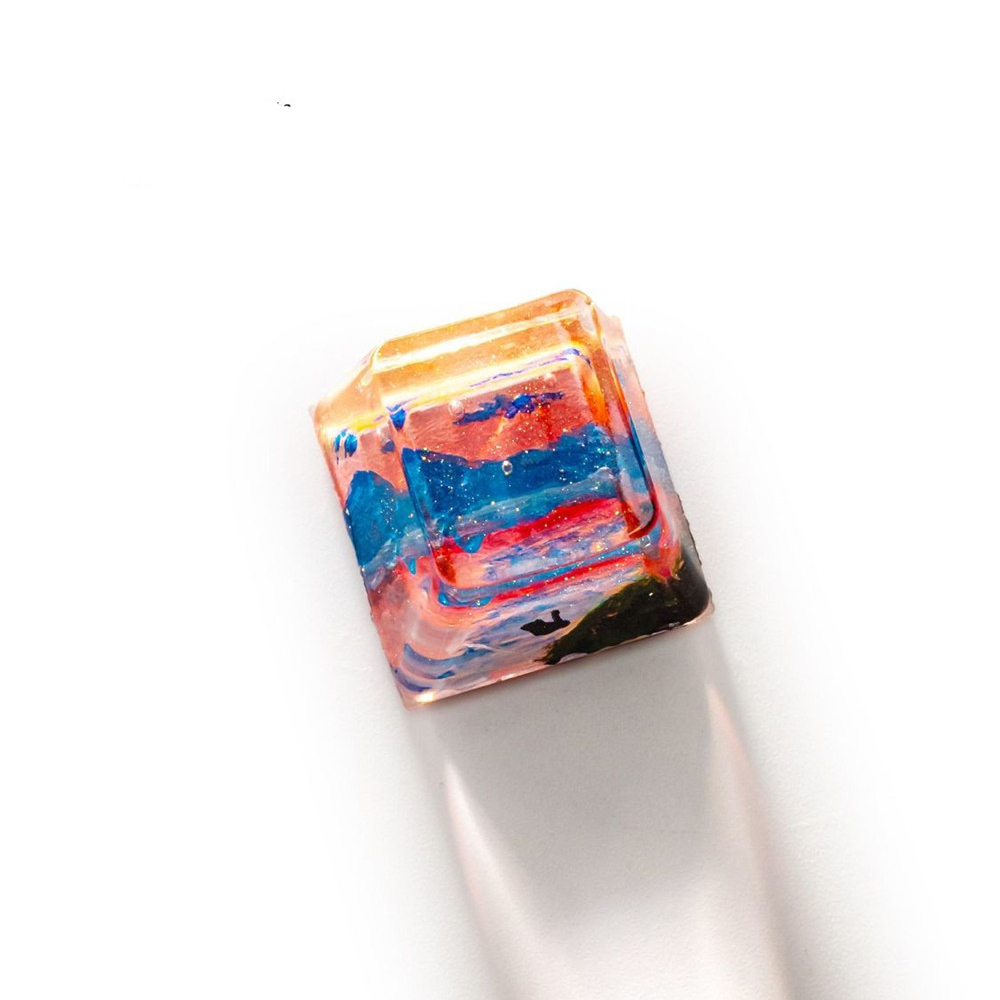 คีย์แคปเรซิ่นลายภาพวาดสตาร์รี่ - Keycaps Artisan Resin Handmade บทวิจารณ์และราคา