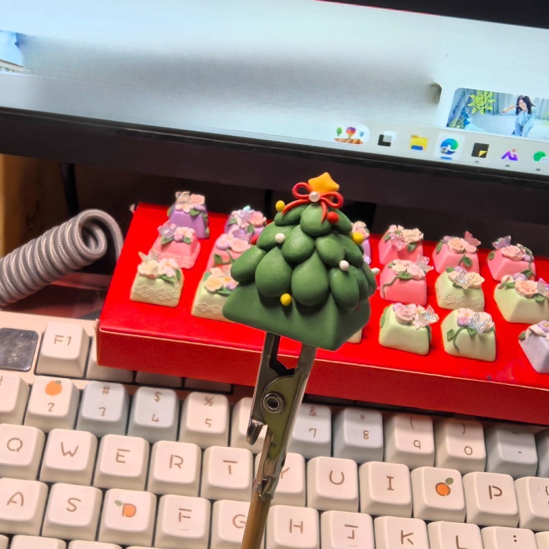 คีย์แคปต้นคริสต์มาส ดีไซน์ดั้ง - Keycaps Artisan Resin Handmade บทวิจารณ์และราคา