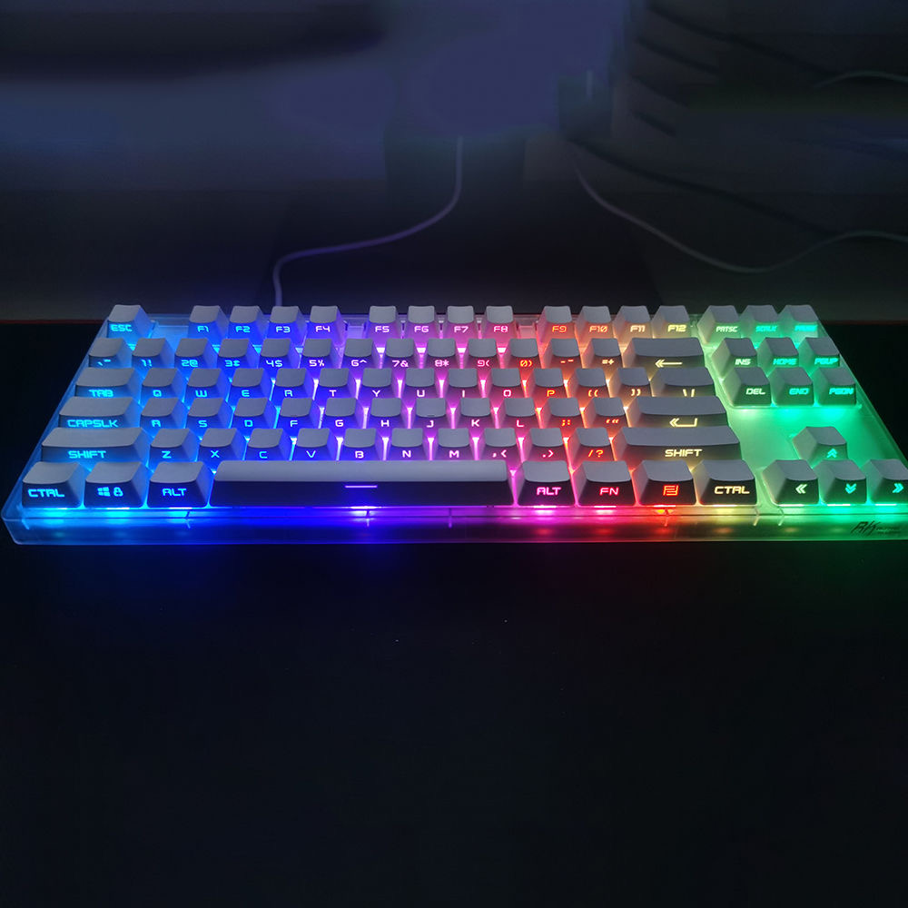 131คีย์คีย์ backlit RGB สีขาวส - Keycaps Oem Profile 87 Keys บทวิจารณ์และราคา