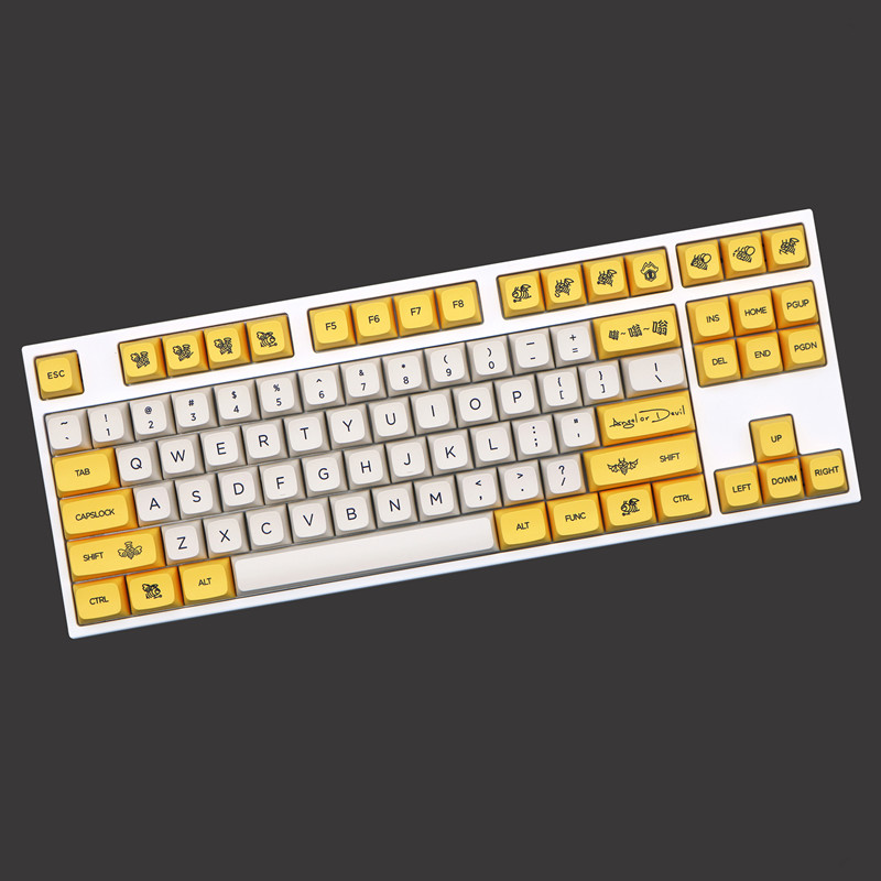 140 ปุ่ม/ชุด Angel หรือ Devil  - Keycaps Xda Profile Pbt Dye Sub บทวิจารณ์และราคา