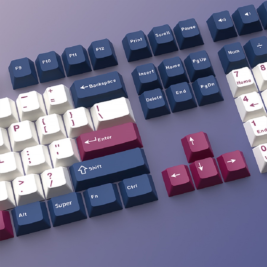 คีย์แคป 126 ปุ่ม Warrior สีน้ำ - Keycaps Pbt Double Shot 104 Keys บทวิจารณ์และราคา