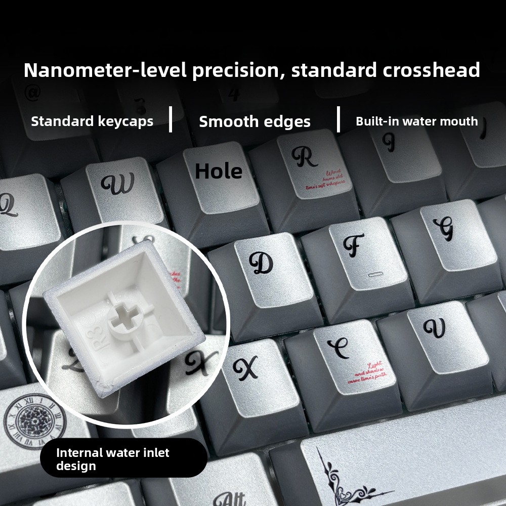 คีย์แคป PBT แบบเมทัลลิกสีเมทัล - Keycaps Oem Profile 87 Keys บทวิจารณ์และราคา