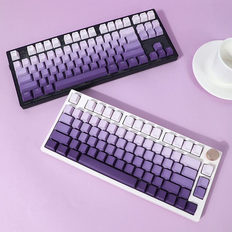 Dark กลิ่นหอมสีม่วง Gradient K - Keycaps Oem Profile 87 Keys บทวิจารณ์และราคา