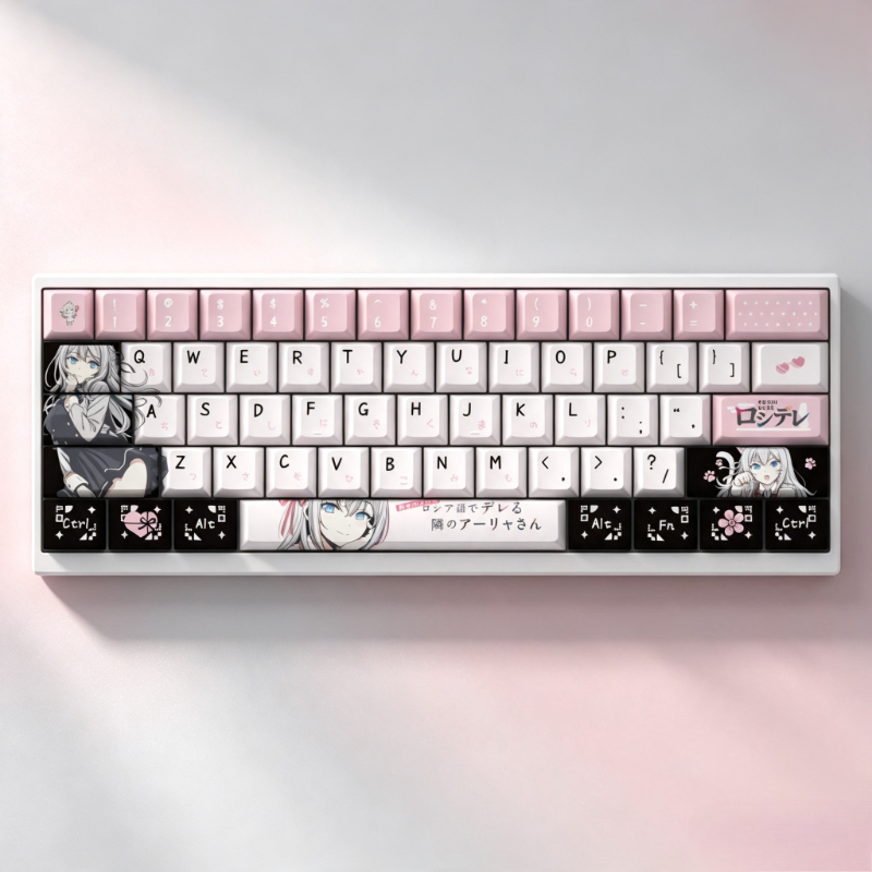 คีย์แคปอนิเมะ Alya วัสดุ PBT โ - Keycaps Oem Profile 87 Keys บทวิจารณ์และราคา