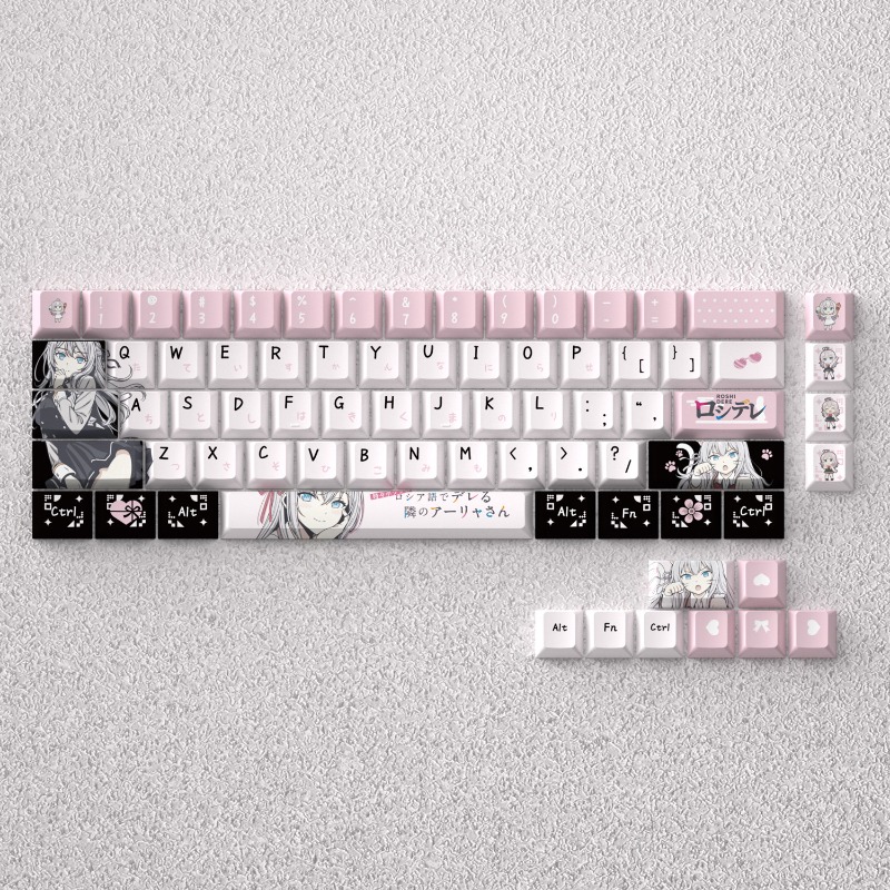 คีย์แคปอนิเมะ Alya วัสดุ PBT โ - Keycaps Oem Profile 87 Keys บทวิจารณ์และราคา