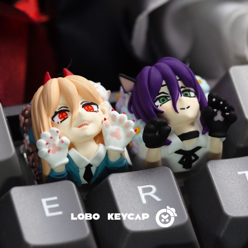 คีย์แคปเรซิ่นลาย Chainsaw Man  - Keycaps Artisan Resin Handmade บทวิจารณ์และราคา