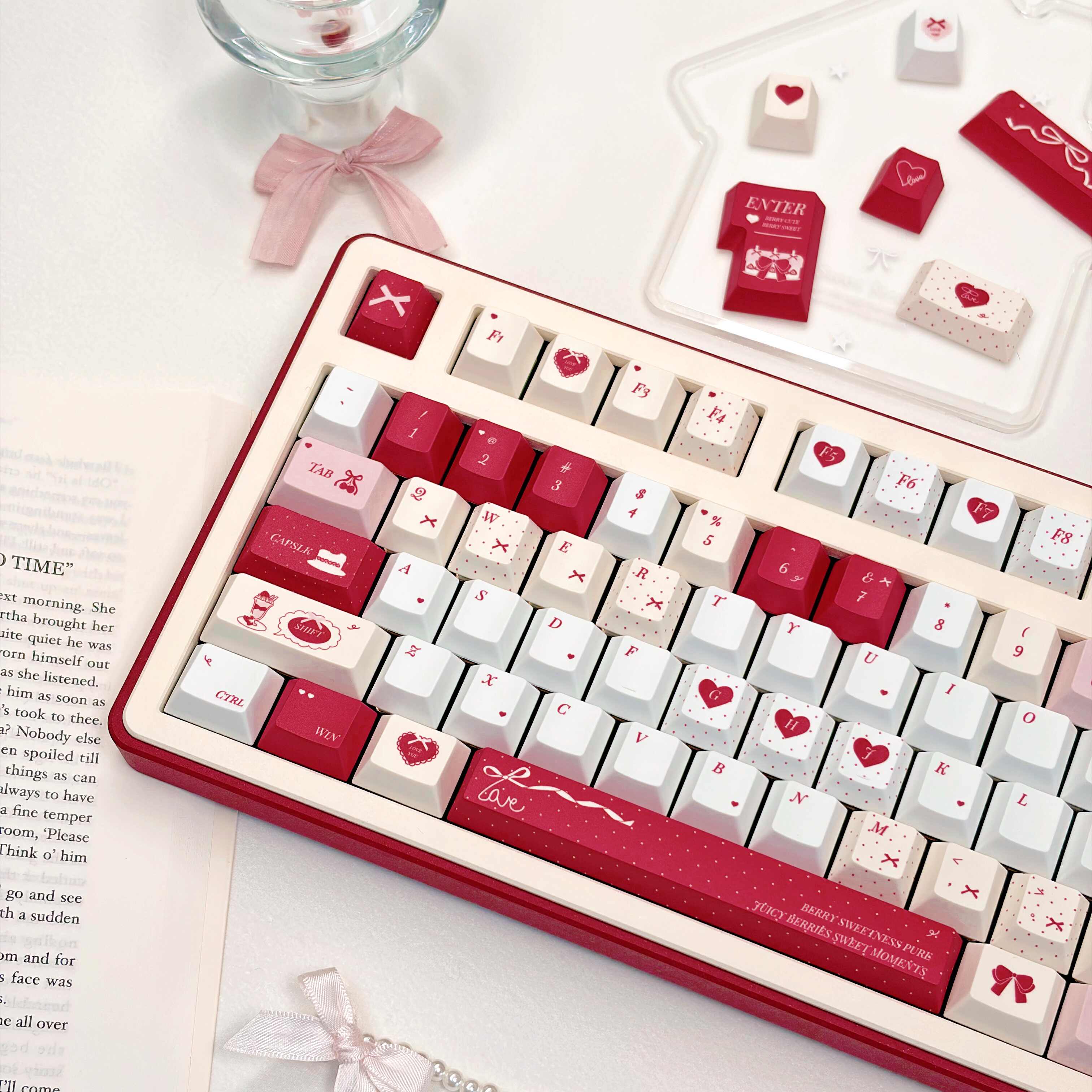 ชุดคีย์แคป PBT ลายเบอร์รี่สีหว - Keycaps Cherry Profile Pbt บทวิจารณ์และราคา