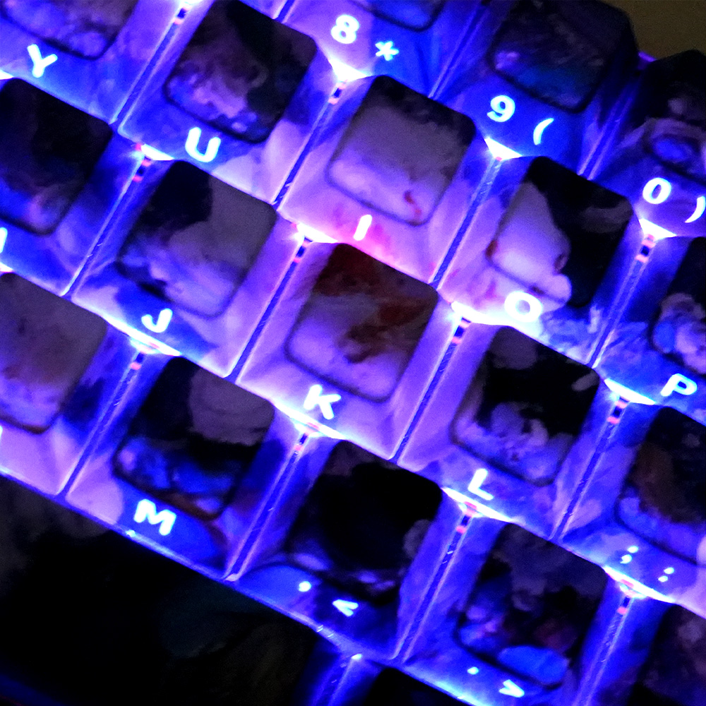 คีย์แคปพิมพ์ลายด้านข้างแบบโปร่ - Keycaps Cherry Profile Pbt บทวิจารณ์และราคา