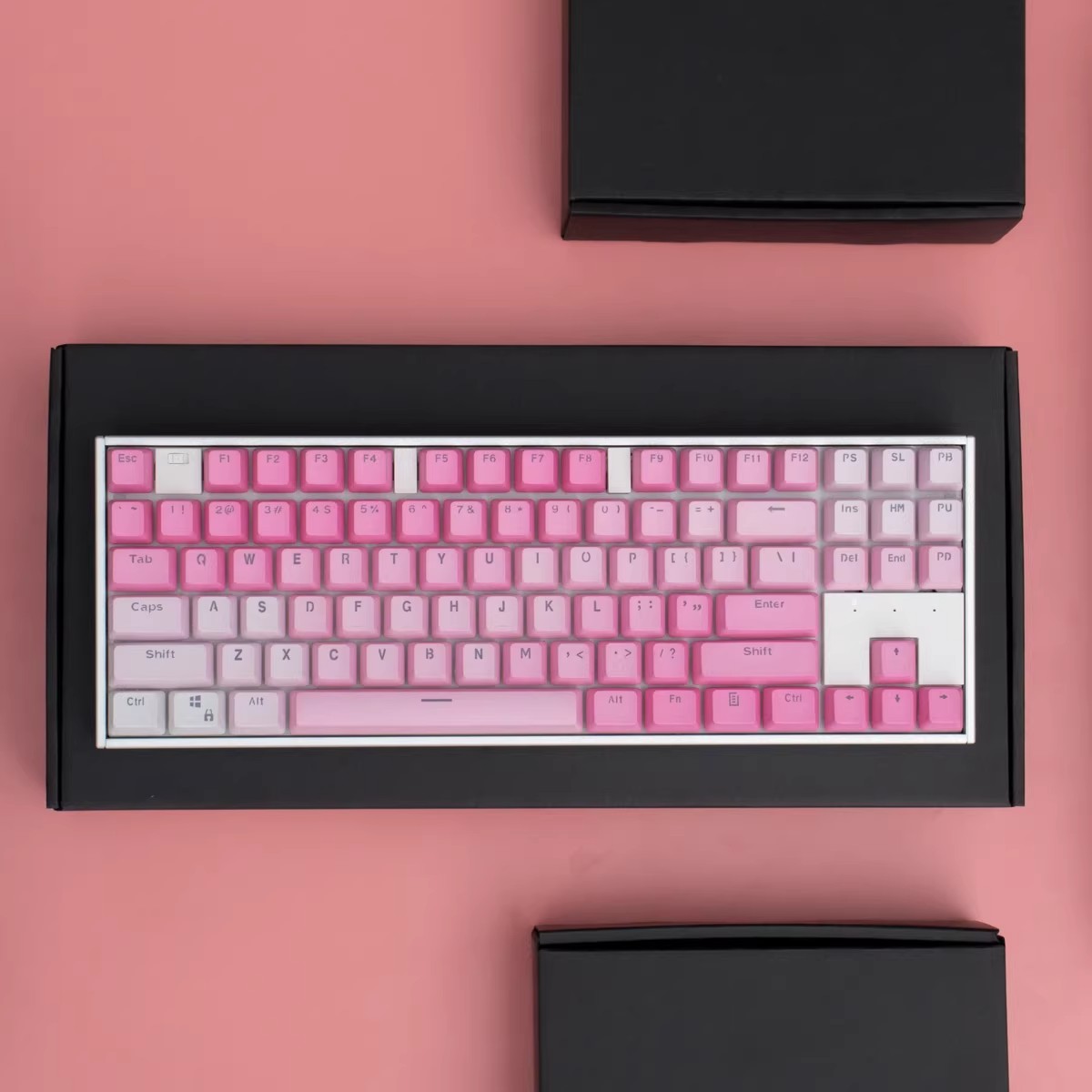 104 คีย์ SAKURA สีชมพู Keycaps - Keycaps Pbt Double Shot 104 Keys บทวิจารณ์และราคา