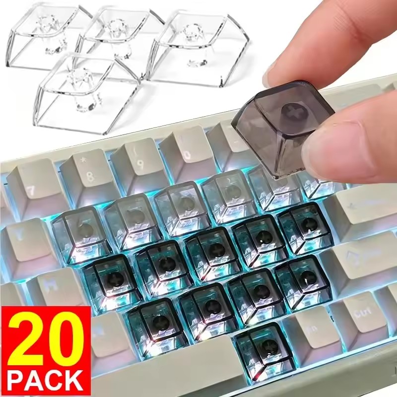 10-20 ชิ้น คีย์แคปใสคริสตัล คี - Keycaps Cherry Profile Pbt บทวิจารณ์และราคา