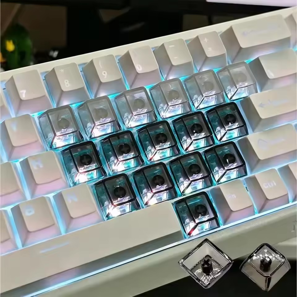 10-20 ชิ้น คีย์แคปใสคริสตัล คี - Keycaps Cherry Profile Pbt บทวิจารณ์และราคา