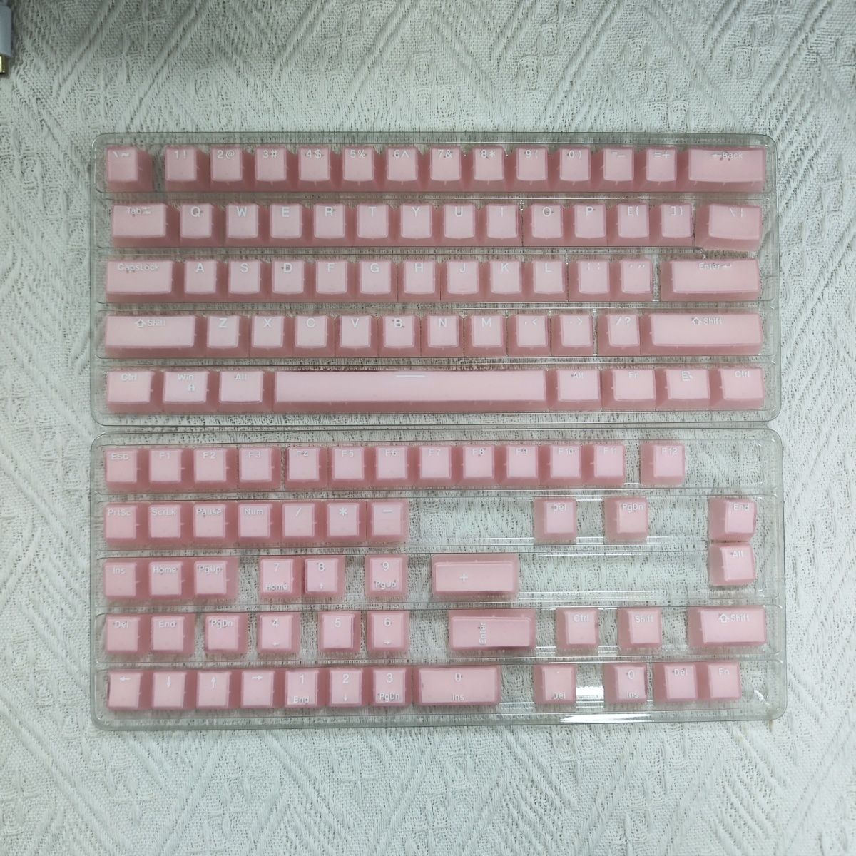 คีย์แคปสีชมพูหยกโปร่งแสง โปรไฟ - Keycaps Translucent Pudding Rgb บทวิจารณ์และราคา