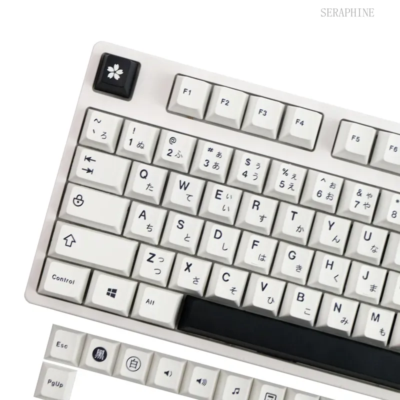 ชุดปุ่มกด PBT สีขาวสไตล์มินิมอ - Keycaps Pbt Double Shot 104 Keys บทวิจารณ์และราคา