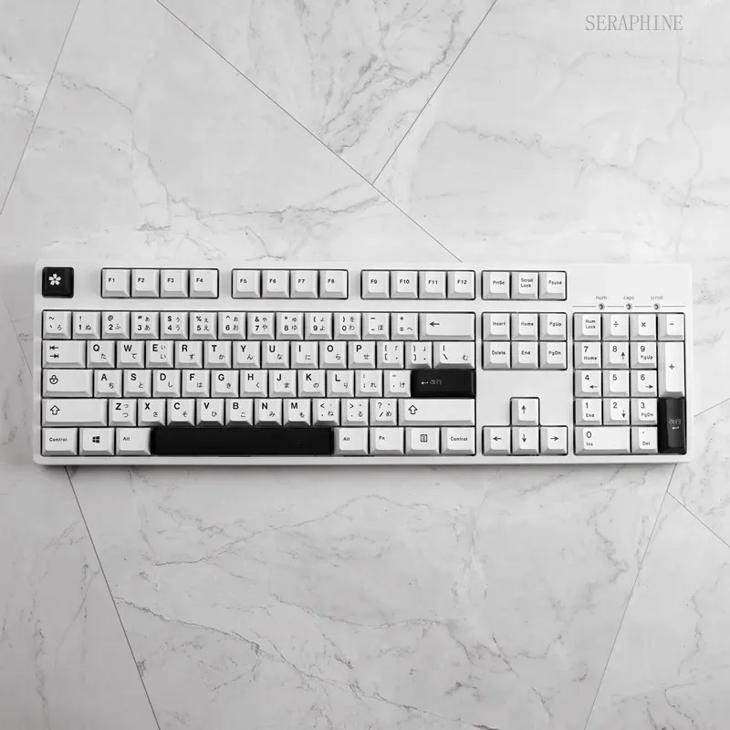 ชุดปุ่มกด PBT สีขาวสไตล์มินิมอ - Keycaps Pbt Double Shot 104 Keys บทวิจารณ์และราคา