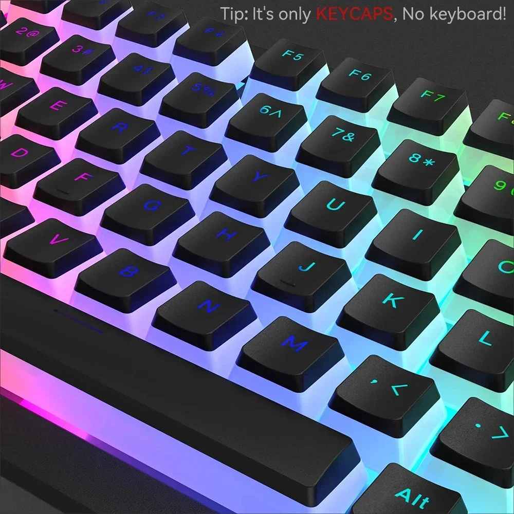 2025 พุดดิ้ง PBT Keycaps 129 ค - Keycaps Translucent Pudding Rgb บทวิจารณ์และราคา