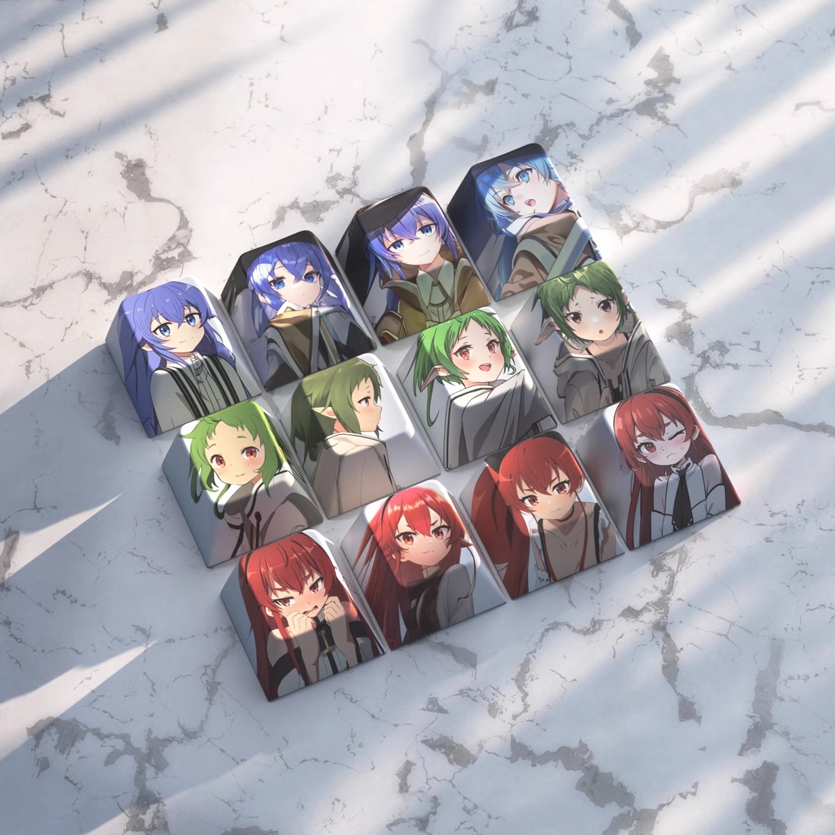 4 ปุ่ม/ชุด Jobless Reinkarnati - Keycaps Cherry Profile Pbt บทวิจารณ์และราคา