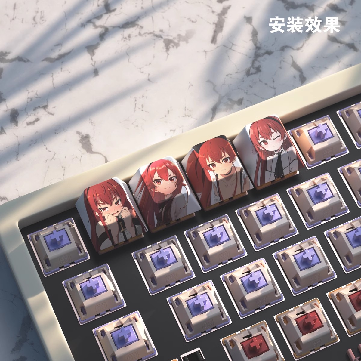 4 ปุ่ม/ชุด Jobless Reinkarnati - Keycaps Cherry Profile Pbt บทวิจารณ์และราคา