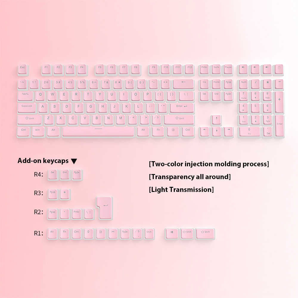 129 คีย์พุดดิ้ง Keycaps PBT Do - Keycaps Pbt Double Shot 104 Keys บทวิจารณ์และราคา