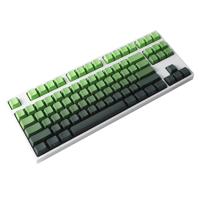 คีย์แคป PBT สีเขียวไล่เฉดแบบมั - Keycaps Oem Profile 87 Keys บทวิจารณ์และราคา