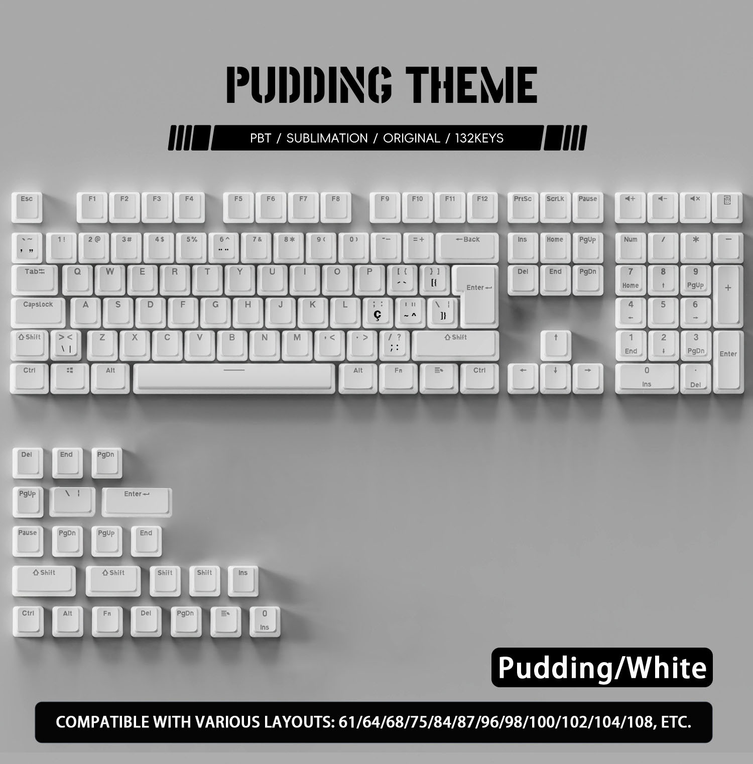คีย์แคป PBT Pudding แบบ OEM Pr - Keycaps Translucent Pudding Rgb บทวิจารณ์และราคา