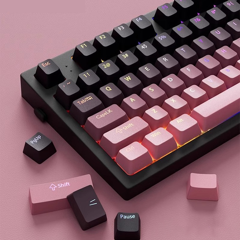คีย์แคปเรืองแสง RGB แบบกำหนดเอ - Keycaps Pbt Double Shot 104 Keys บทวิจารณ์และราคา